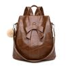 BUKESIYI Women's Mini Backpack, Large Capacity, Waterproof, PU Leather, Brown, JP78532