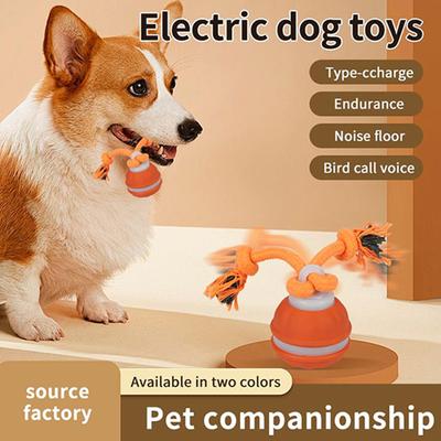 Smart Automatic Rolling Ball Colorful Chew Toys Pet Accessories for Puppy Chewing Exercise Playing Teeth Cleaning
