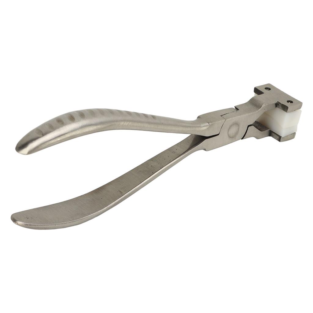 Nylon Jaw Bending Pliers Stainless Steel Flat Curved Mouth Anti Slip Handle Jewellery Pliers for Repair