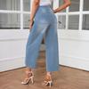 Women's Denim Classic Versatile High Waist Fashionable Trousers