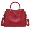 New crocodile pattern women's bag retro handbag mother and child bag splicing shoulder messenger bag premium round wallet