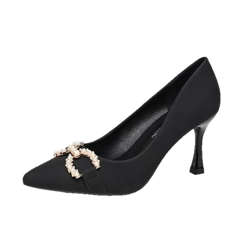 Neue Modelle ermüden die Füße nicht, professionelle Arbeit High Heels, vielseitige spitze Stilettos, elegante Strass-Pumps für Damen