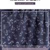 Retro Dark Blue Floral High-Waisted Midi A-line Skirt for Women - Spring 2025 Collection