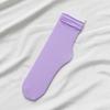 Meias Tubulares Respiráveis de Cor Sólida e Cores Doces para Primavera e Verão