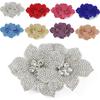 Sparkling Flower Brooch Fabrics DIY Craft Sewing Supplies Rose Brooch Fabrics  Shoe Decoration
