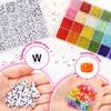 Seed Beads for Bracelets Colored Small Glass Beads for Bracelets Jewelry Making Crafts 24 Color Assorted Plastic Beads