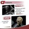 10cm Skull Automatic and Manual Shift Knob with 3 Adapter Resin Beige 1 Set