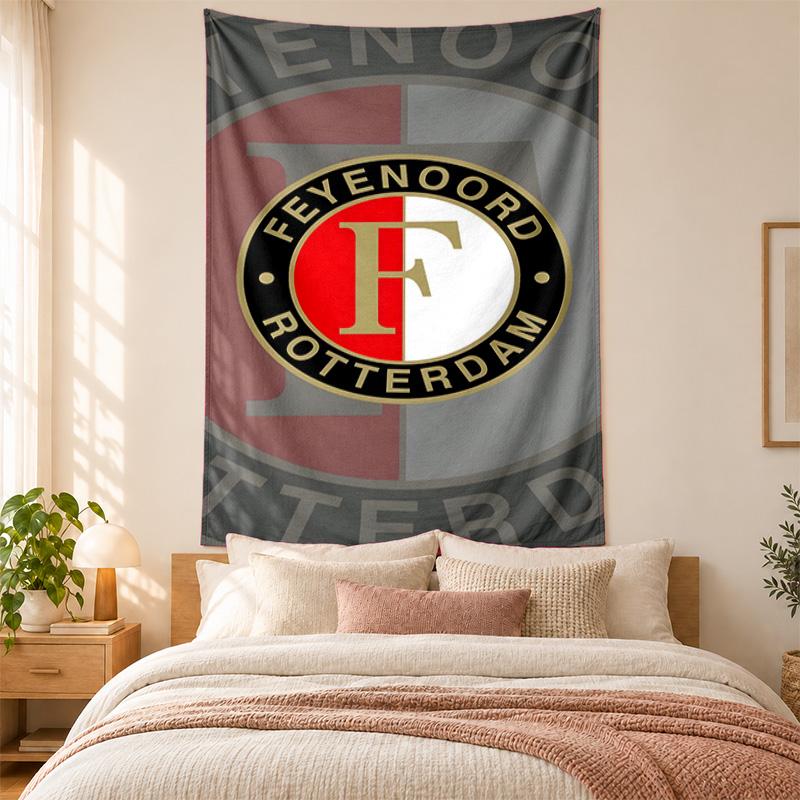 Feyenoord Rotterdam Wandkleed hoge kwaliteit voor het decoreren van woonkamer slaapkamer studentenkamer muren ideaal als slaapkamer muurdecoratie of vakantiegeschenk