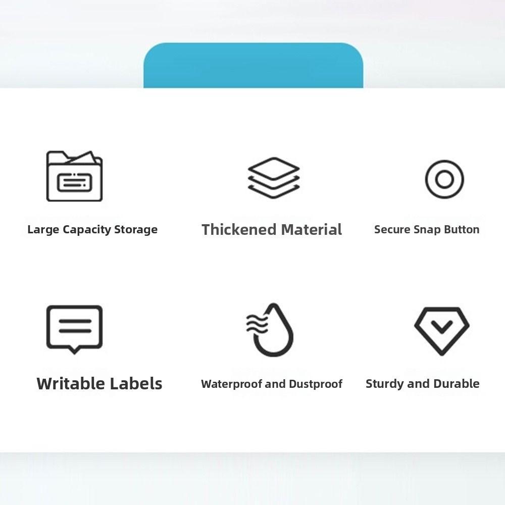 Multifunctional Test Paper Storage Bag Button Function Student Tote Bag School Office Supplies