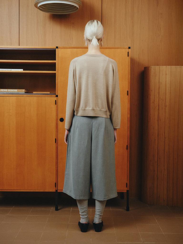 Reply Wool Round Cardigan_Beige