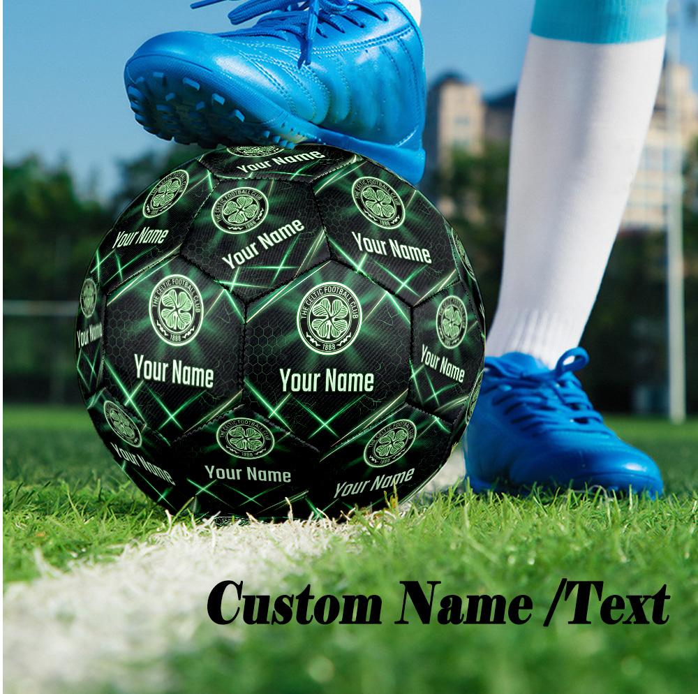 Size 5 Football Custom Name Text, Outdoor Training Soccer BallCeltic FC