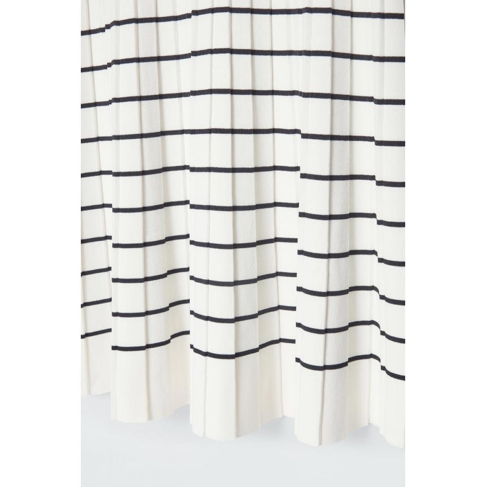 Cos Japan Striped Knit Mini Polo Dress