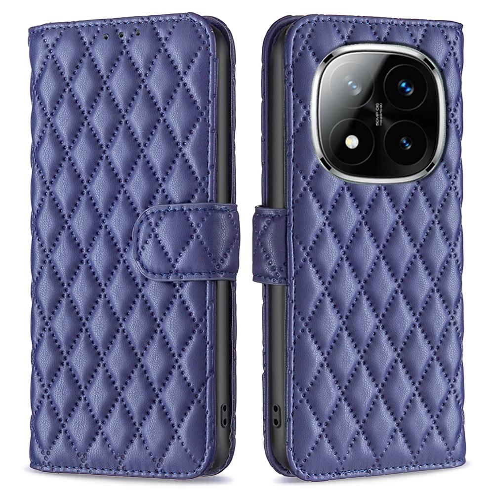 

BINFEN COLOR BF Style-14 For Xiaomi Redmi Note 14 Pro+ 5G/Note 14 Pro 5G/Poco X7 5G Case Rhombus Phone Leather Cover Stand A