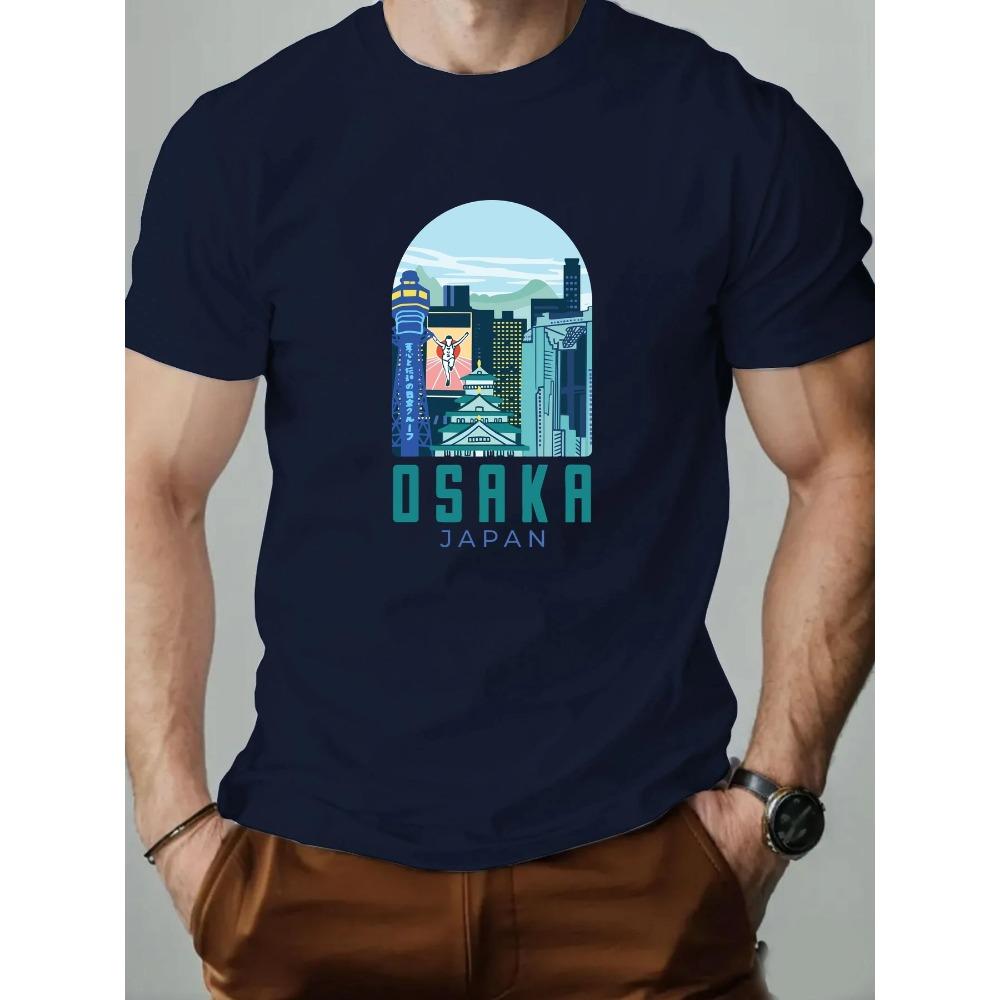 

New Men T-Shirt Cotton Pattern Print Streetwear Round Collar Tee Breathable Summer Fashion T Shirts XXXL темно-синий