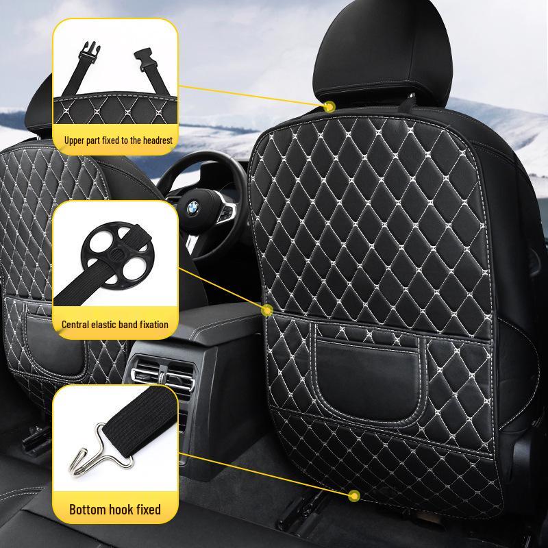 Car Seat Back Protector & Storage Bag - Anti-Kick, Dirt & Scratch Prevention