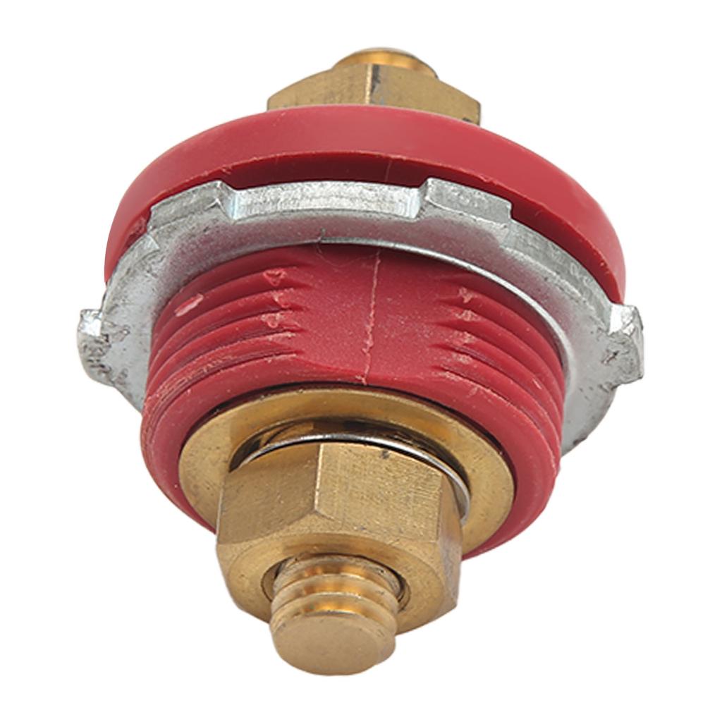 3 8in Battery Terminal Connector Thru Stud 250A Battery Charger Post for Car RV Boat Yacht Red (Positive)