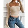 Herbst Damen Bluse Y2K Temperament Schlank Plissee Langarm Top
