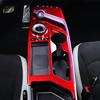 For KIA EV6 2025 2026 LHD Accessories Red Carbon Ferber Center Console Cover Trim With Fingerprints Interior Parts