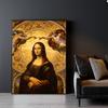Mona Van Gogh's Starry Night Oil Painting Art Print Poster Classic Art Monet's Water Lilies Canvas Painting Funny Adam's Hand