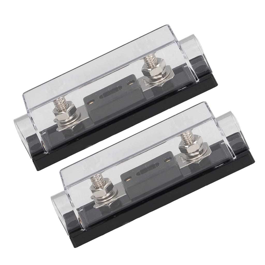 2PCS 200A 48V Fuse Holders with 4PCS Terminals 4 PCS Heat Shrinkable Tubes for Car Audio Truck RV Boat