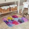 1P Chroma Foliage pattern Kitchen Rug Non-Slip Door Mat Pop design Bathroom Rug Bath Mat Carpet for Home Sink Laundry ecoreeree