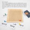 Montessori Wooden Multiplication Board Game Children Math Educational Toys Counting Hundred Board Interactive Thinking Game