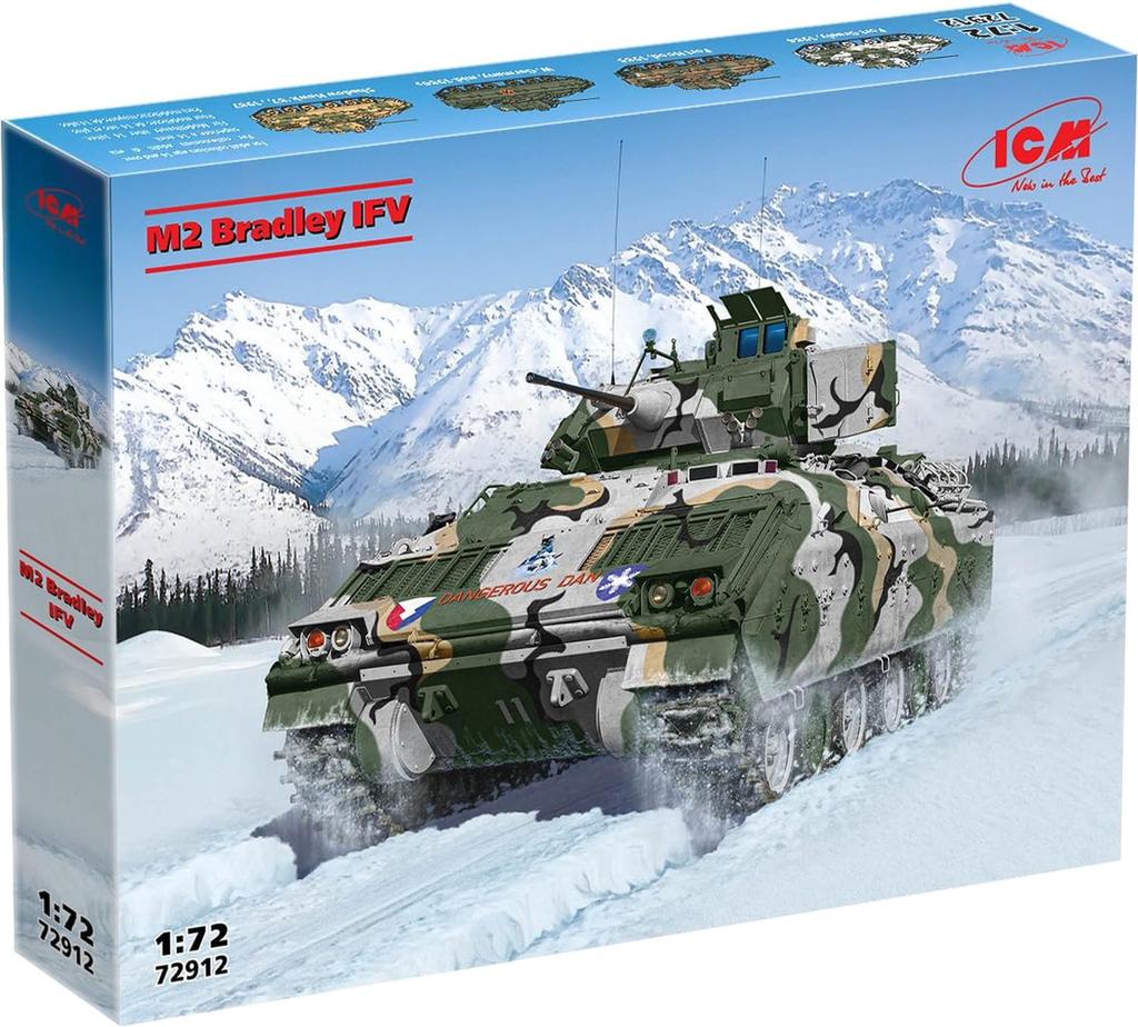 Kit de Modelo de Plástico Veículo de Combate de Infantaria M2 Bradley da ICM 72912 1/72 (Veículo de combate)