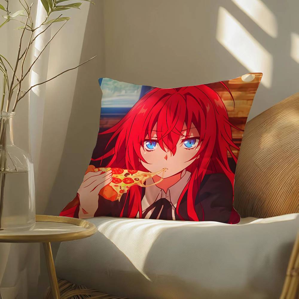 Anime Cartoon High School DxD-Beautiful Pillow Case Silky Elegant Comfort Sofa Bed  Invisible Zipper Beach Pillowcase