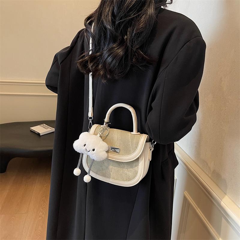 Retro Handbag Women's 2025 New Simple Square Bag Trendy Fashion Versatile Shoulder Messenger Bag