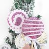 Cartoon Sequins Lollipop Ornament Large Xmas Candy Hanging Decor  Winter Home Decor