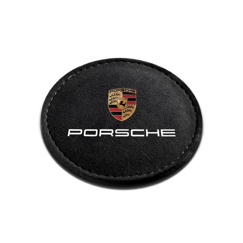 1/2 ks Podložka do držáku nápojů do auta PU kůže Slot Protiskluzová podložka pod tácek Pro Porsche Boxster Cayenne Panamera Macan Cayman 911 918 996 917 991