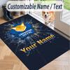 Custom Text Printed Rug Leicester City Non Slip Floor Carpet For Home Room Decor
