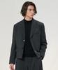 Hyoji 2-Button Crop Blazer (Striped)