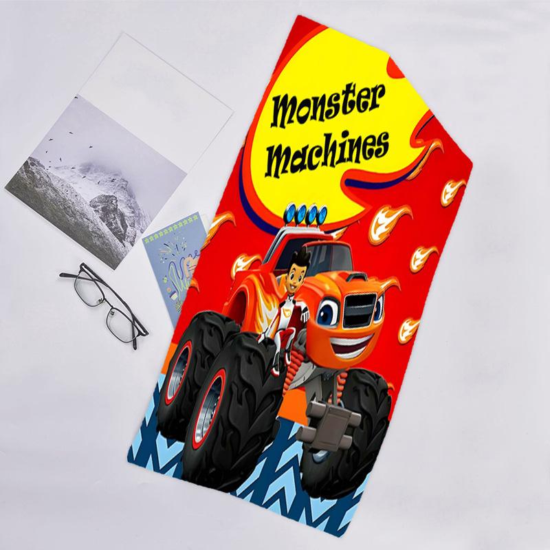 1 Stück Blaze und die Monster-Maschinen (4) Strandtuch, Strand- und Meeresufer-Schwimmbadausstattung, Modisches Muster, Rechteckig, Reiseutensilien