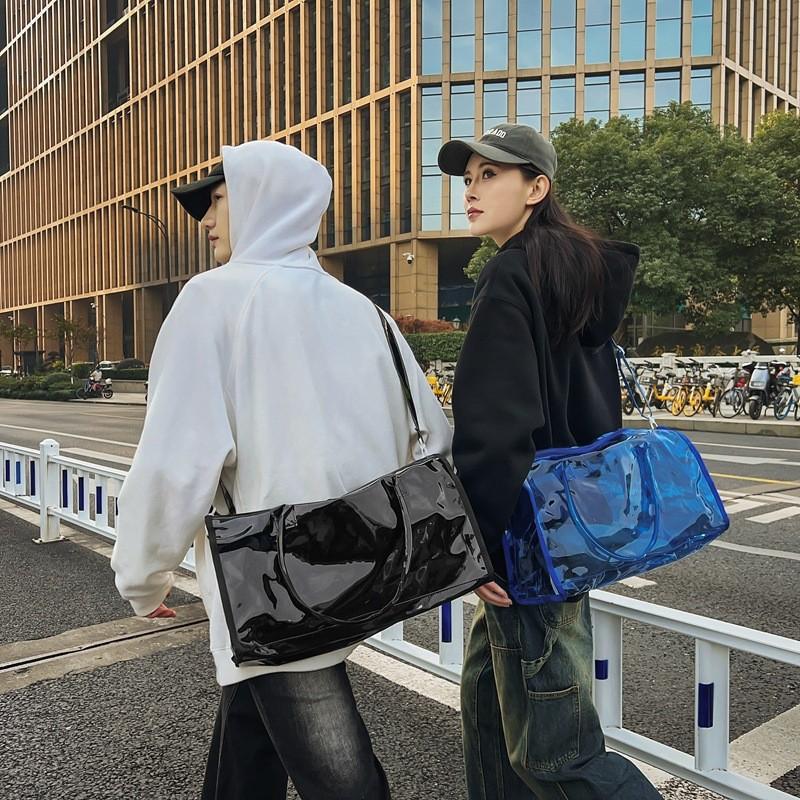 Borsa Tote da Viaggio in PVC Stile Transfrontaliero per Uomo e Donna con Design Impermeabile e Grande Capacità