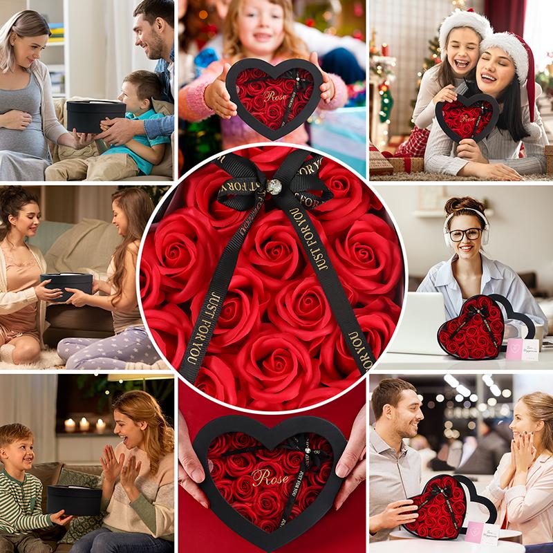 Artificial Soap Flowers18 Roses Love Gift Box Wedding Birthday Party Mother's Day Valentine's Day Teacher's Day Home Decoration