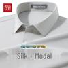 Hodo Men's Easy Care Silk & Modal Blend Long Sleeve Shirt