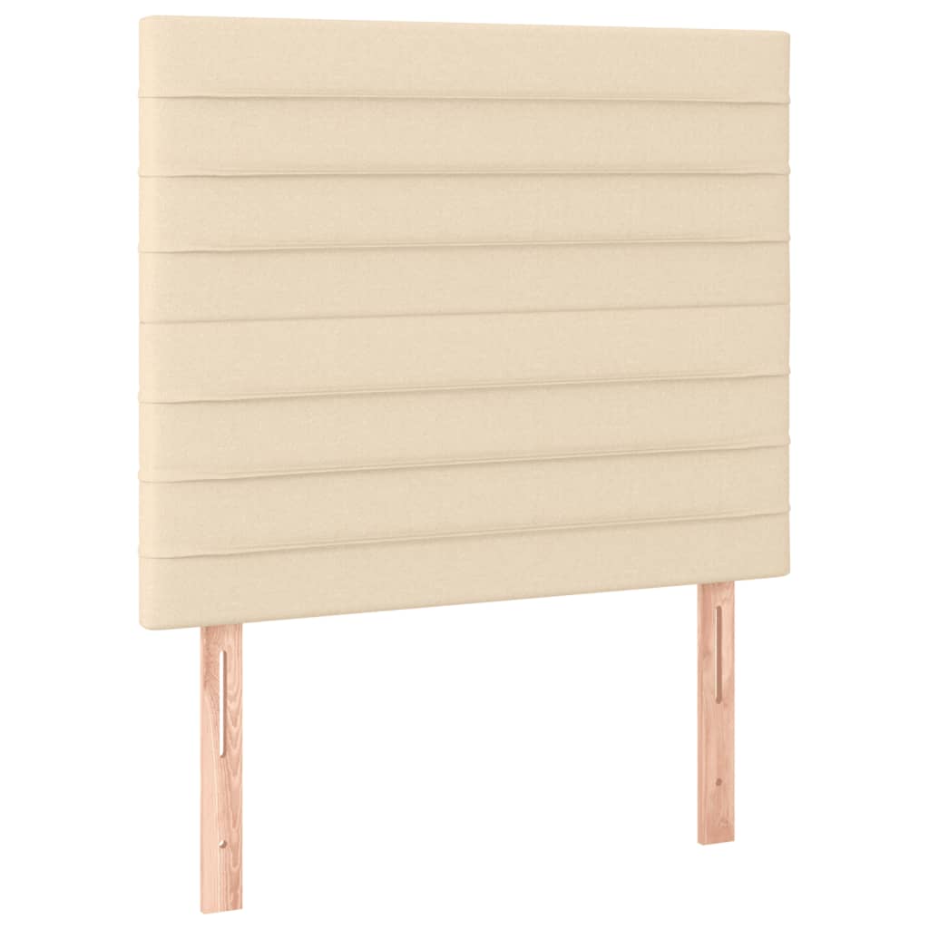 Bed Frame without Mattress Cream 80 x 200 cm Fabric
