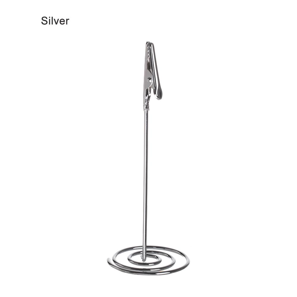 1PC Various Shapes Place Card Holder Table Metal Table Numbers Holder Paper Menu Clips Romantic Photo Holder Desktop Decoration
