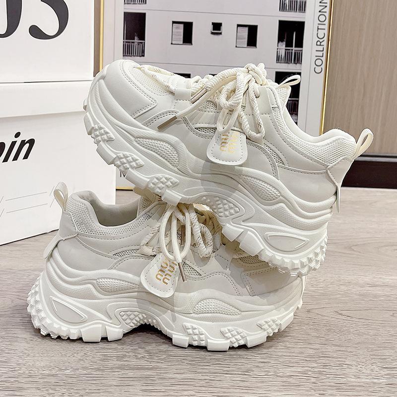Platform Dad Shoes Women's 2025 New Popular Muffin Shoes Children's Shoes Versatile Pink Non-slip Women's Sneakers