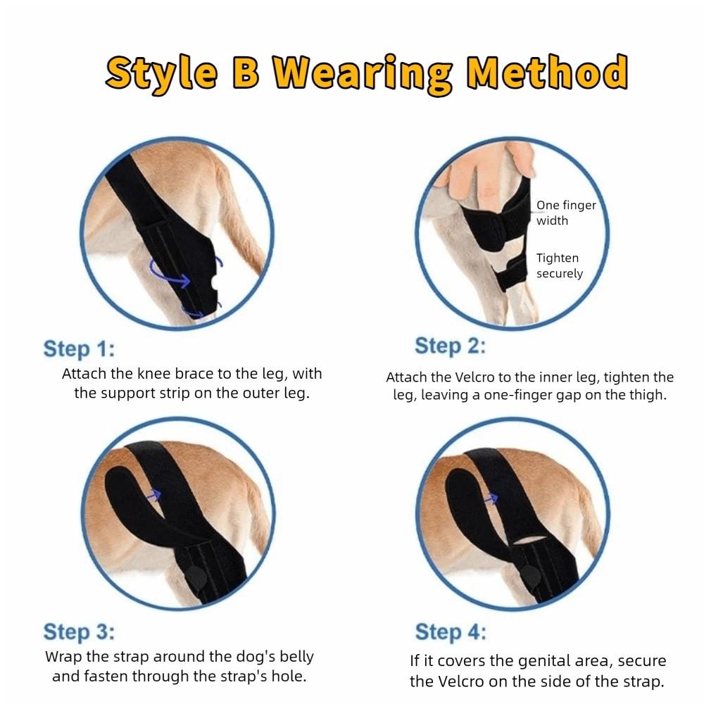 Adjustable Pet Joint Protection Covers Breathable Rear Leg Brace Dog Arthritis Protector Comfortable Dog Knee Pads