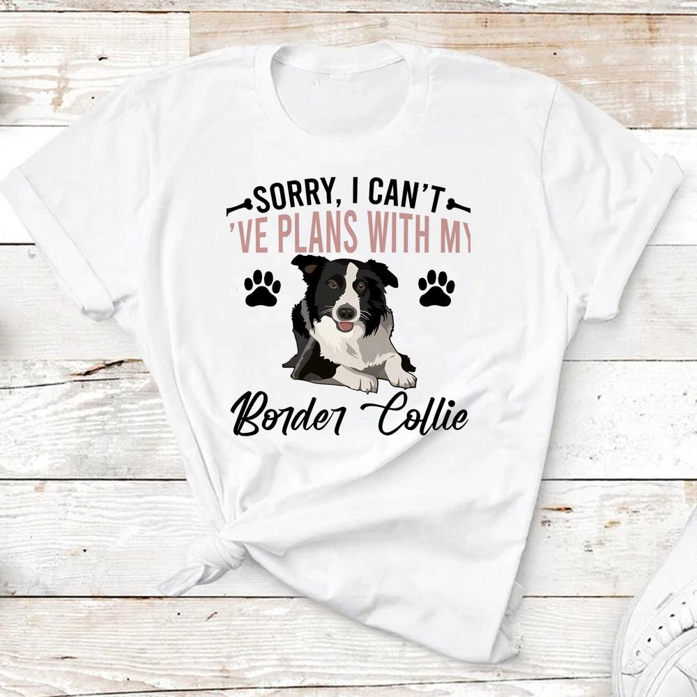 Border Collie Tee Women Summer Designer Graphic Tshirts feUnisex Designer S Clothes