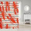Nautical Lobster Pattern Waterproof Shower Curtain 180X180Cm - Funny Marine Theme Fabric Bath Curtain For Kids & Adults