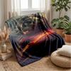 Mad Max Printed Flannel Blanket Skin Friendly Warm Decorative Throw for Indoor Couch Bed Daily Use