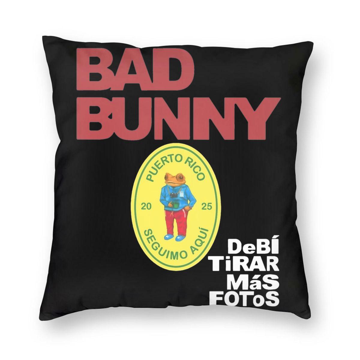 

DTMF Debi Tirar Mas Fotos Pillowcase Soft Polyester Cushion Cover Gift Bad Bunny 2025 Pillow Case Cover Home Zippered 40X40cm 12x12Inch