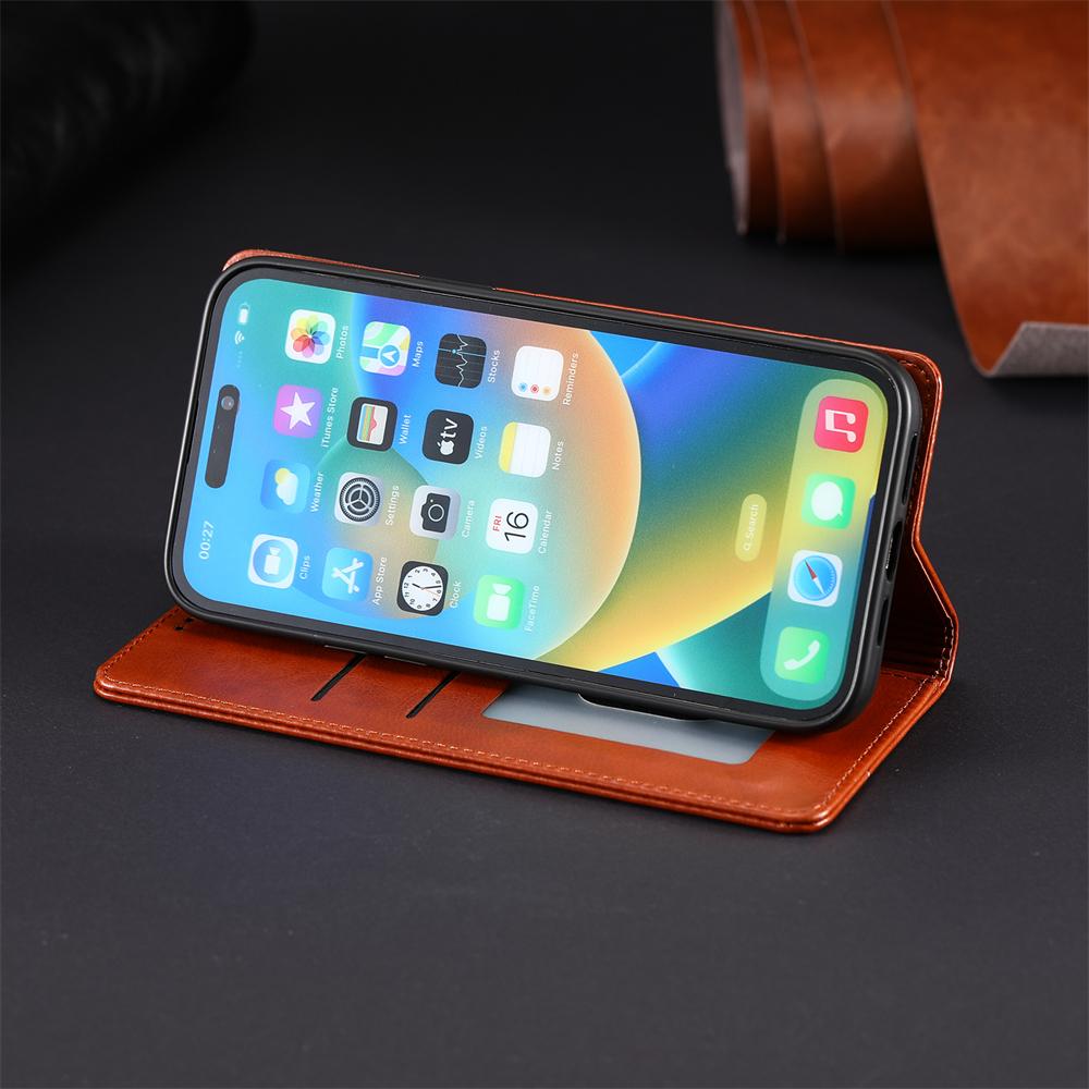 Luxury Leather Case For iPhone 15 14 13 12 11 Pro Max Mini 7 8 Plus SE 2020 2022 XR Xs Max Magnet Fold Kickstand Flip Book Cover