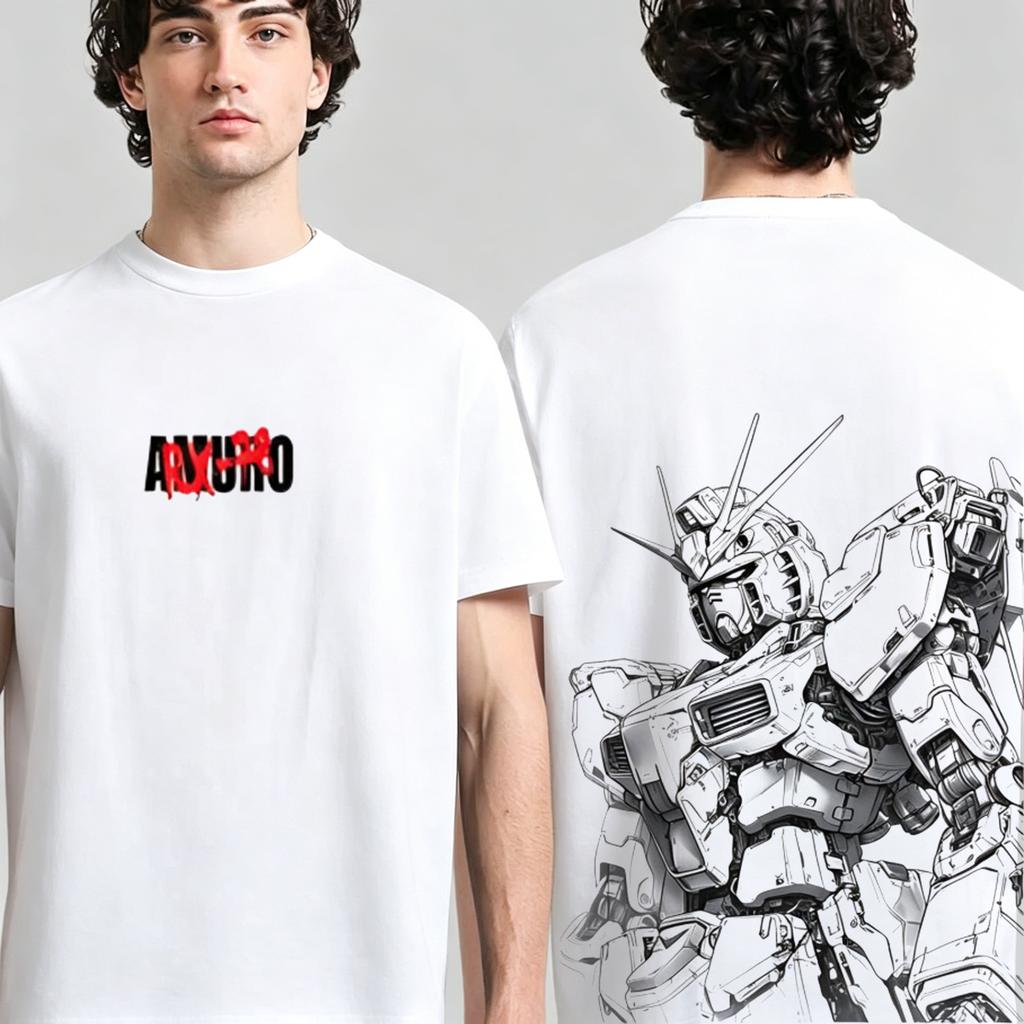 Anime Japonez Robot de Luptă RX-78-2 Gundam Tricouri de Var cu Mânecă Scurtă din Bumbac Imprimat Bărbați Femei Harajuku Y2k Streetwear Tricouri Topuri