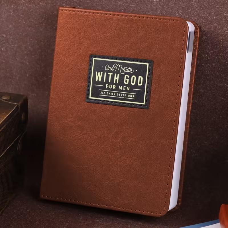 1Pc One Minute With God For Men: 365 Daily Devotional Book Daily Bible Reading & Prayer Planner With 365 Prompts Christian Gift