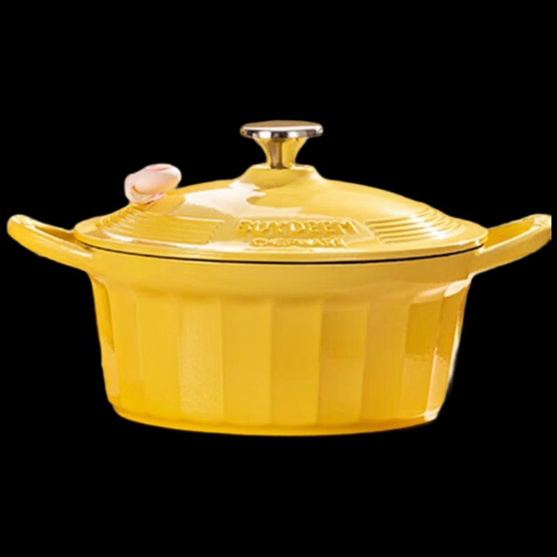 Buydeem 25cm Enamel Cast Iron Stew Pot