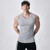American Style Men's Ribbed Fitness Tank Top: Breathable, Solid Color Y-Back Base Layer Outerwear.